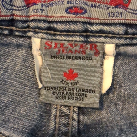 Silver Jean Shorts Size 30 x 3.5 inch inseam. Mid rise. - Picture 3 of 7